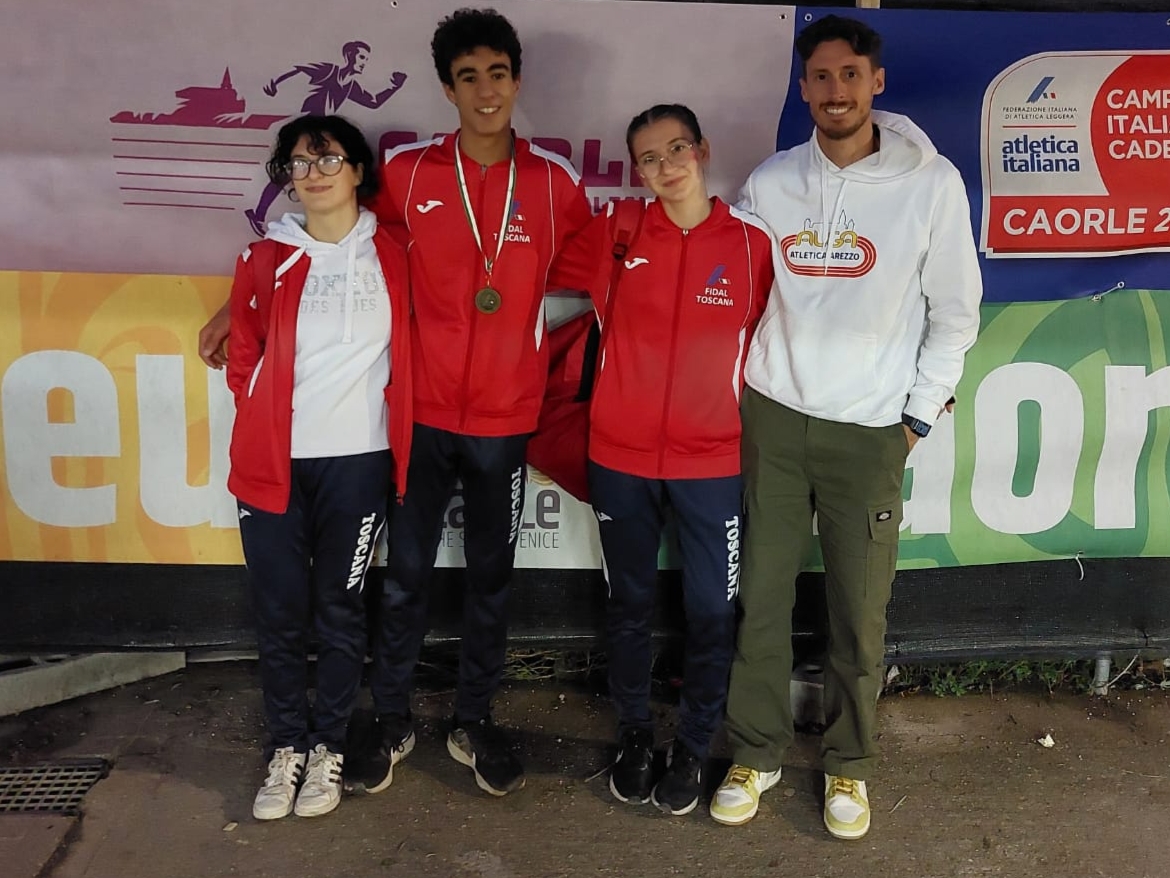 Tre ragazzi dell’Alga Atletica Arezzo ai Campionati Italiani Cadetti