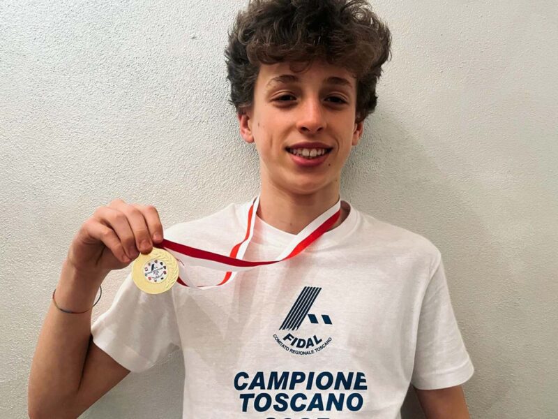 Titolo regionale nel salto in lungo per Mattia Falciani dell’Alga Atletica Arezzo