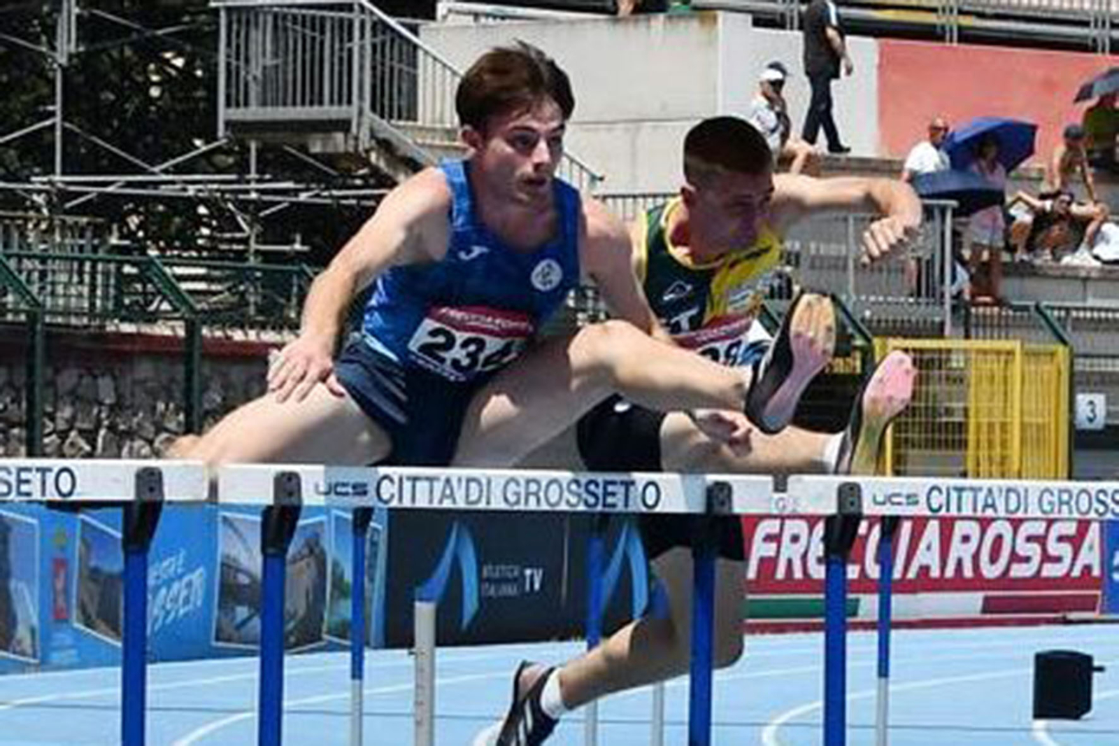 Riccardo Cincinelli e Filippo Guiducci in pista ai campionati italiani di atletica